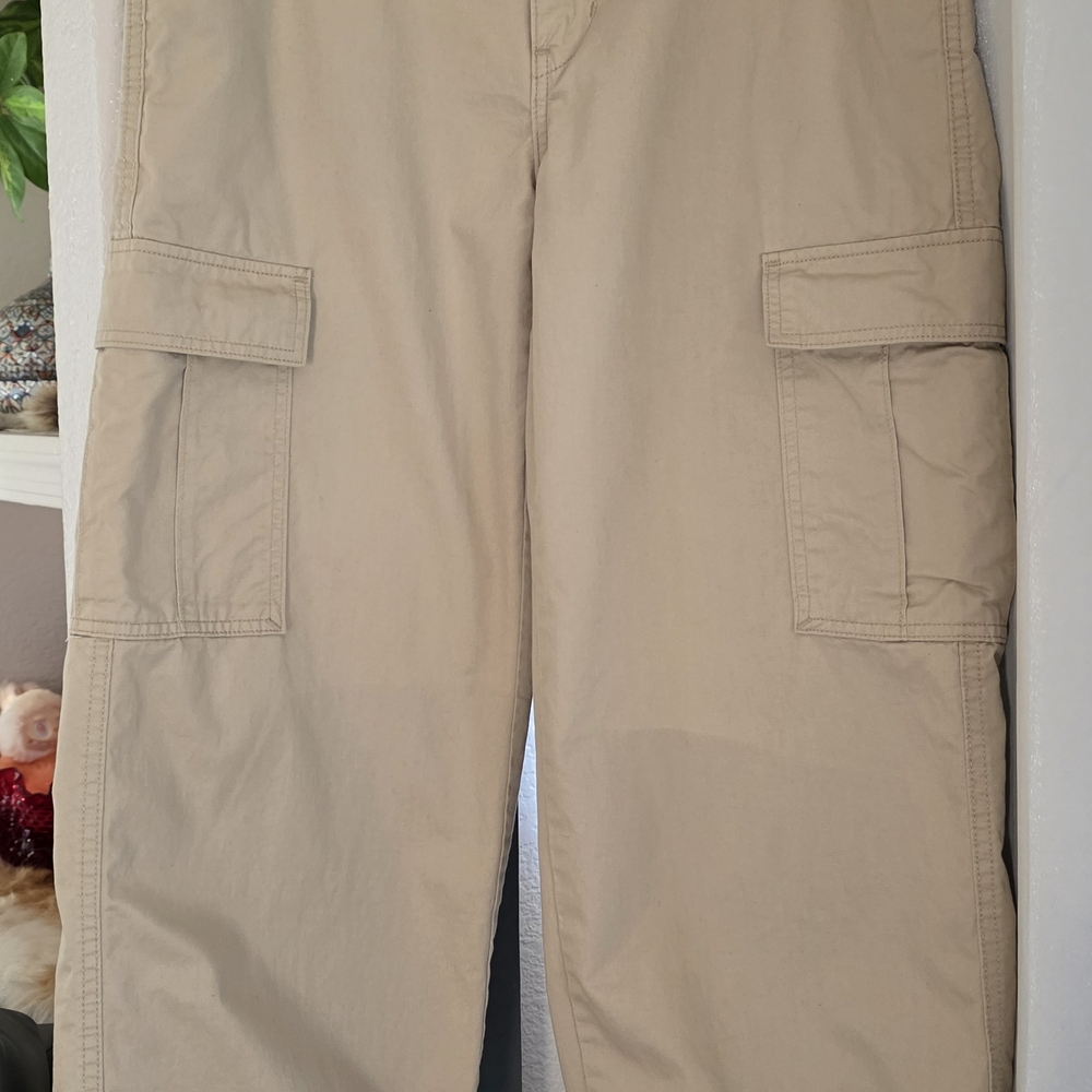 Levi's Women's Tan Wide Leg Cargo 94 Baggy Cotton Pants 29 X 30 - Picture 8 of 14